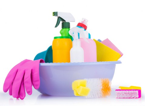 Staff responding to a cleaning-related incident with safety procedures