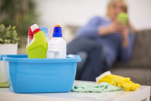 Professional office cleaning tasks in a NW2 workplace