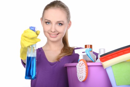 Clean and organized workplace maintained by office cleaning in Nw2